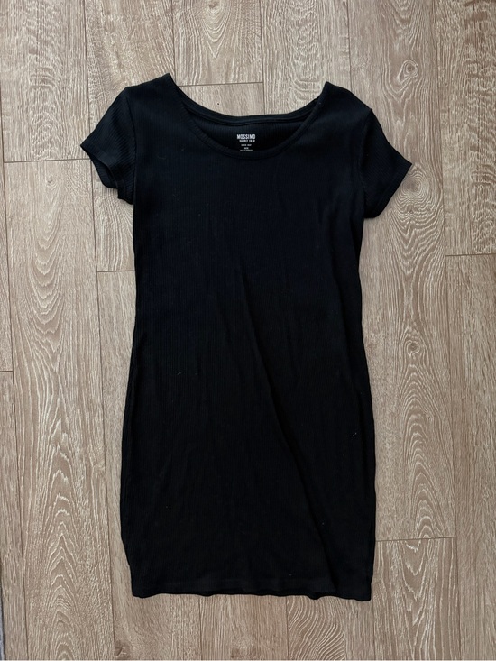 Mossimo Supply Co. Dresses & Skirts - Mossimo Supply Co. Black Ribbed Scoop-Neck Short Sleeve Mini Dress